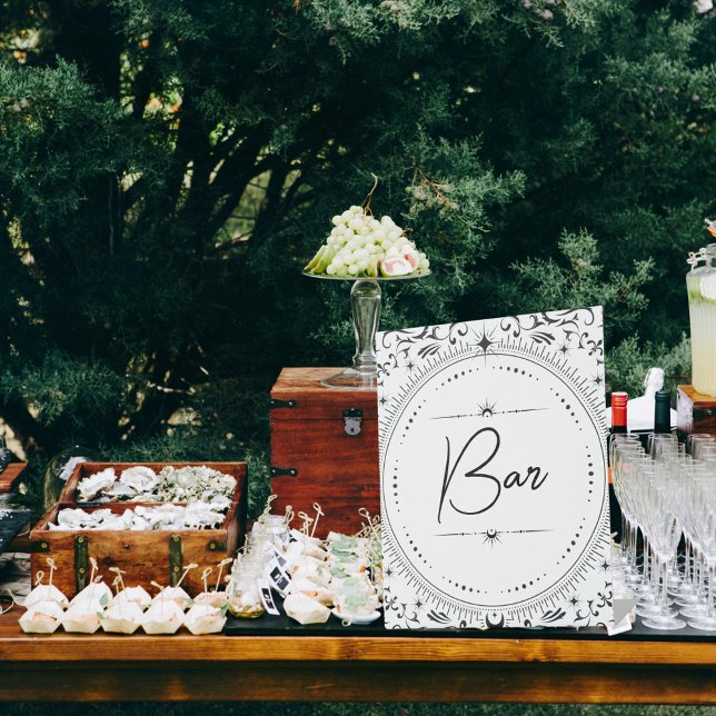 Tarot-Karte | Bridal Wedding | B+W Bar Sockelschild (Von Creator hochgeladen)