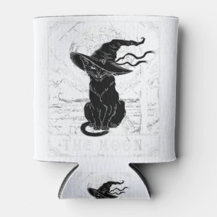 Tarot-Karte Crescent Mond und Black Cat Hexe H Dosenkühler
