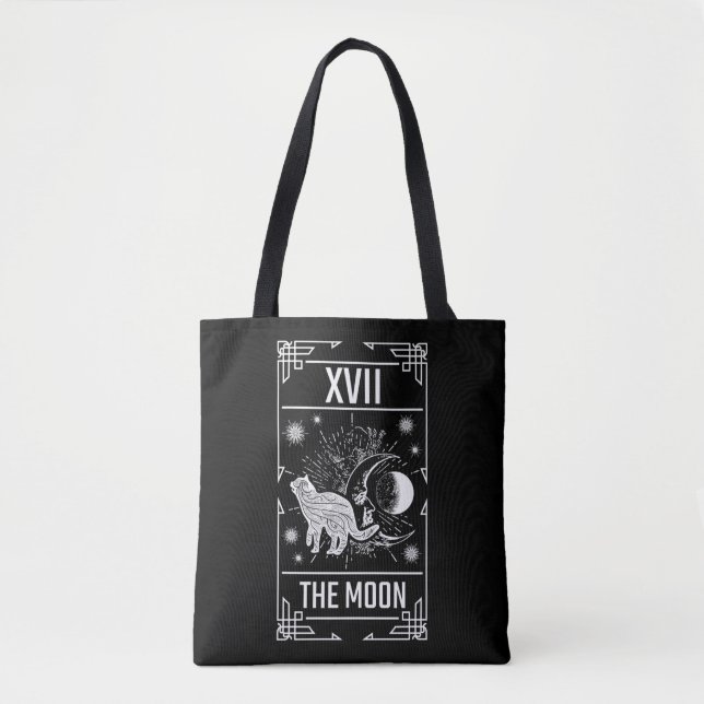 Tarot-Karte Crescent Moon Occult Cat Gothic Hexe Tasche (Vorderseite)