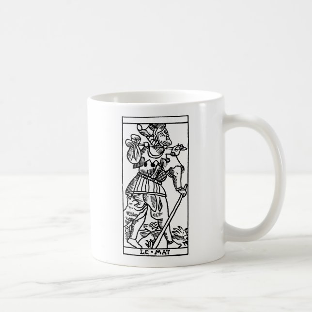 Tarot-Karte: Der Dummkopf Kaffeetasse (Rechts)