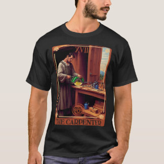 Tarot-Karte der Kreiselsäge des Carpenters und des T-Shirt