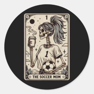 Tarot-Karte der Mama Runder Aufkleber