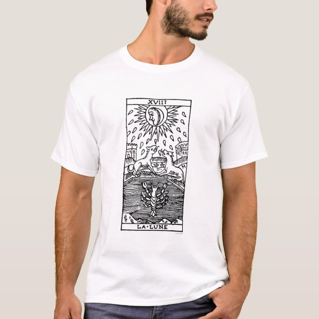 Tarot-Karte: Der Mond T-Shirt (Vorderseite)