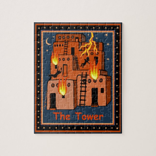 TAROT-KARTE - DER TURM (Vertikal)