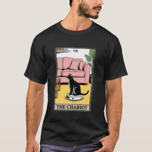 Tarot Karte Der Wagen Katzen Roboter Staubsauger F T-Shirt