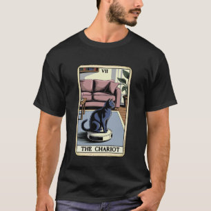 Tarot Karte Der Wagen Katzenroboter Staubsauger Fu T-Shirt