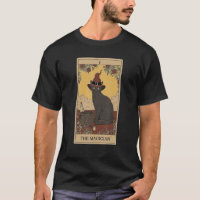 Tarot-Karte der Zauberer und Katze kosmische grafi