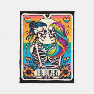 Tarot-Karte Die Liebhaber des Regenbogens Küssen L Fleecedecke