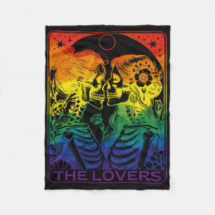 Tarot-Karte Die Liebhaber des Regenbogens Küssen L Fleecedecke
