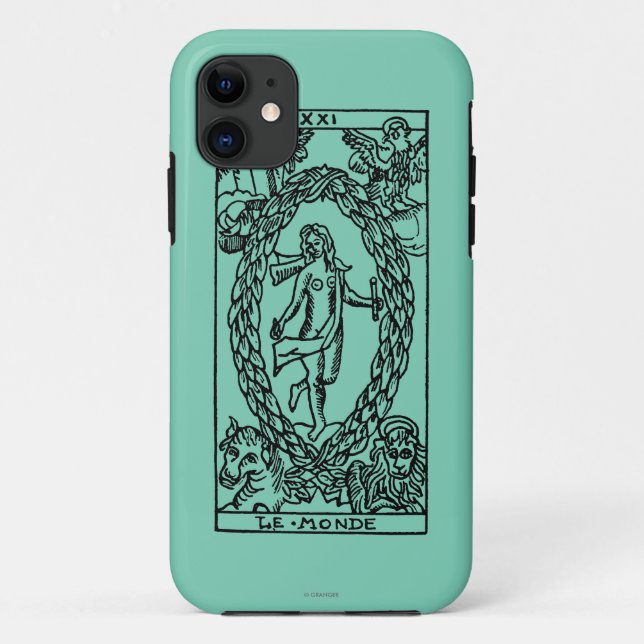 Tarot-Karte: Die Welt Case-Mate iPhone Hülle (Rückseite)