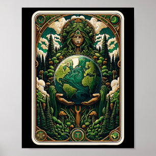 Tarot-Karte für den Erdwächter Verzauberung der Na Poster