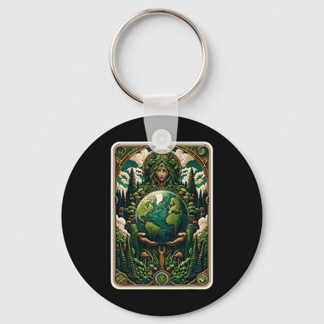 Tarot-Karte für den Erdwächter Verzauberung der Na Schlüsselanhänger (Vorderseite)