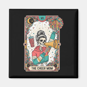 Tarot-Karte Gothic Cheer Mom Skelett Funny Cheerle Magnet