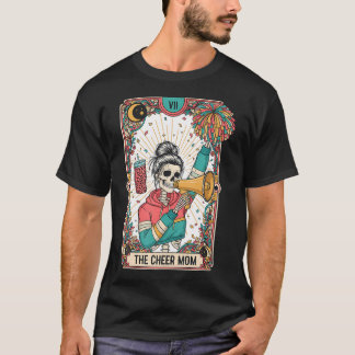 Tarot-Karte Gothic Cheer Mom Skelett Lustiger Chee T-Shirt