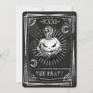 Tarot-Karte Halloween-Einladung Einladung