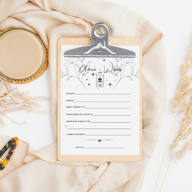 Tarot-Karte | Hochzeit | Beiratskarte B+W für Paar (Von Creator hochgeladen)