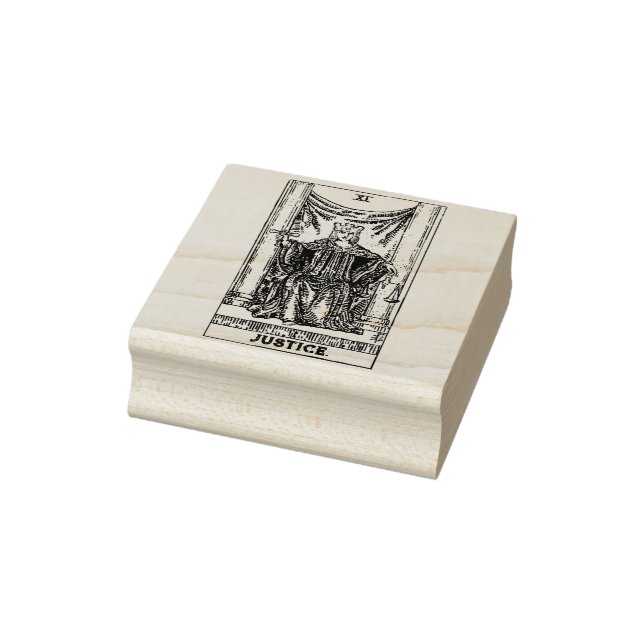 Tarot-Karte: Recht: Personalisierter Text Gummistempel (Stempel)