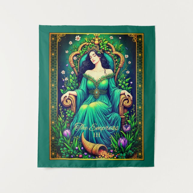 Tarot-Kartendarstellung, der Kasten Wandteppich (Vorderseite)