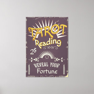 Tarot-Kartenleger Vintage-Druck Leinwanddruck