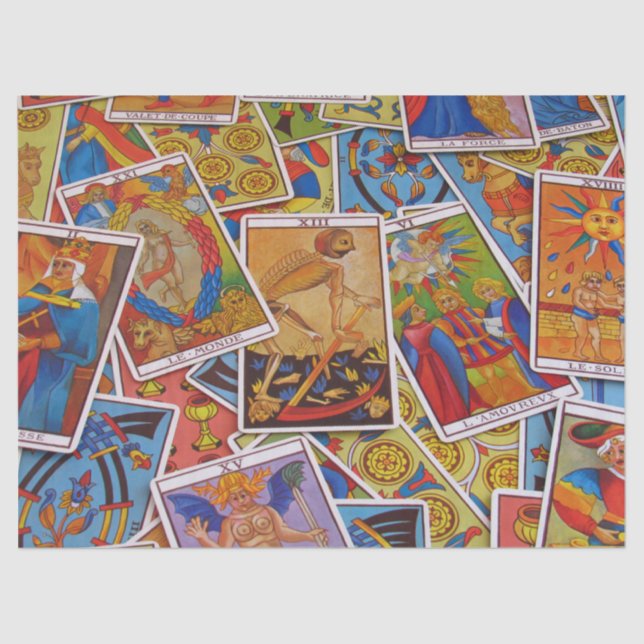 Tarot-Kartenpapier Seidenpapier (Vorderseite)