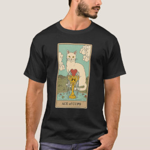 Tarot-Kartensäule von Jungen und Katzen Kosmische T-Shirt