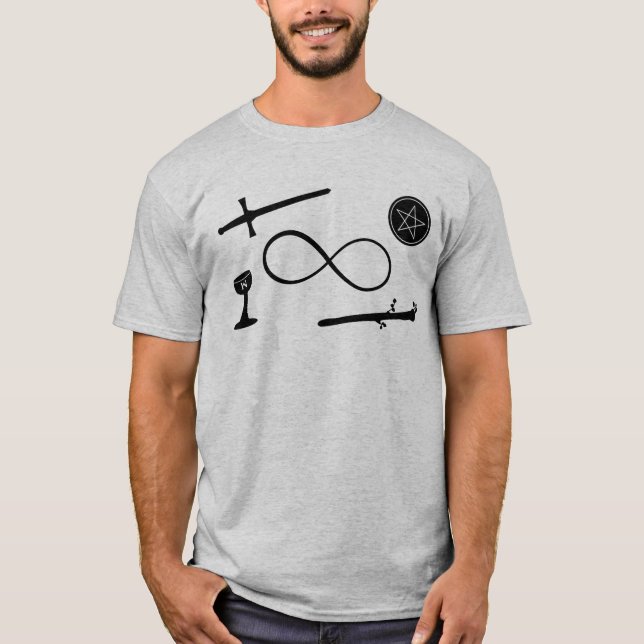 Tarot Lemniscate: The Magician & 4 Elements T-Shirt (Vorderseite)