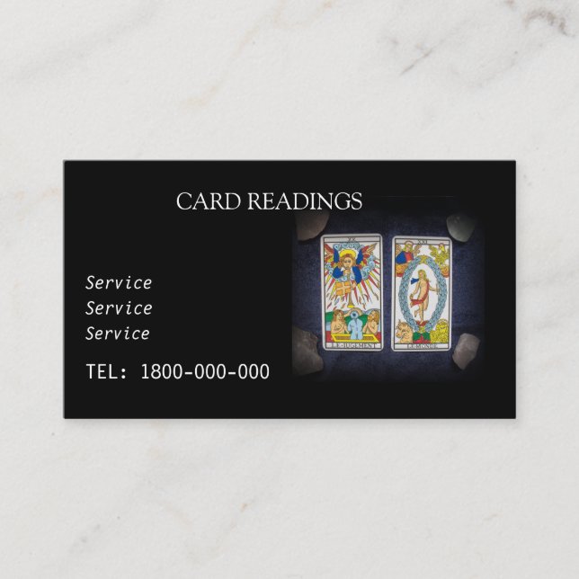 TAROT-LESERKARTE VISITENKARTE (Vorderseite)