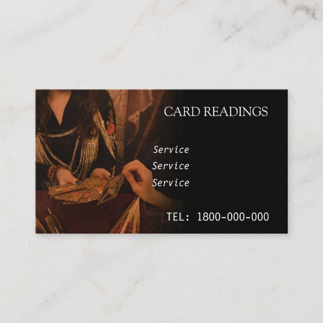 TAROT-LESERKARTE VISITENKARTE (Vorderseite)