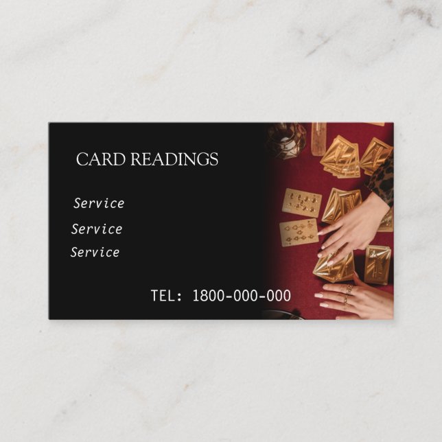 TAROT-LESERKARTE VISITENKARTE (Vorderseite)