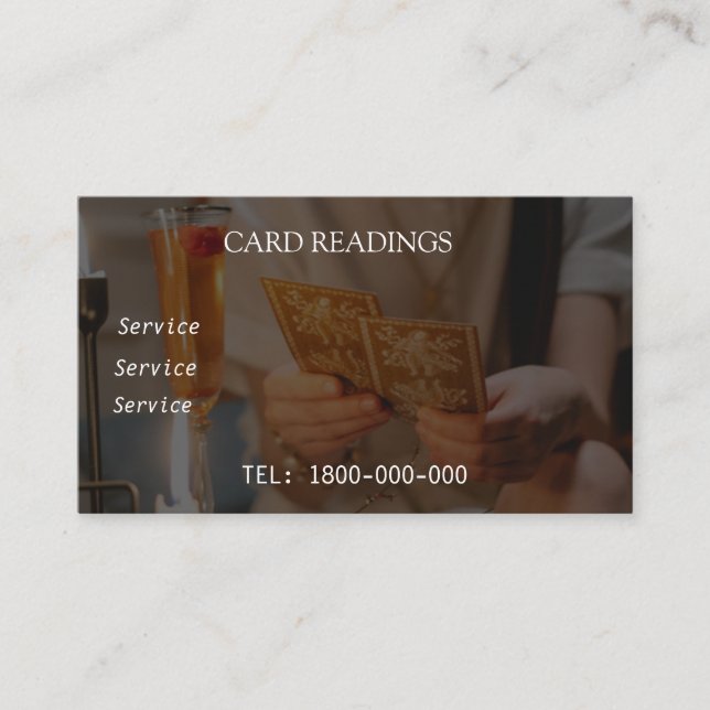 TAROT-LESERKARTE VISITENKARTE (Vorderseite)