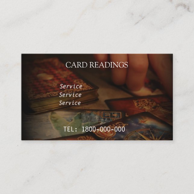 TAROT-LESERKARTE VISITENKARTE (Vorderseite)
