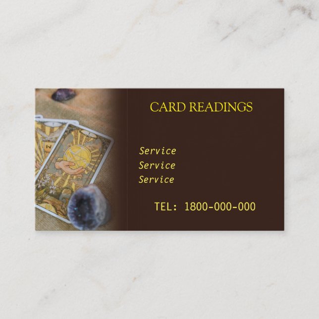TAROT-LESERKARTE VISITENKARTE (Vorderseite)