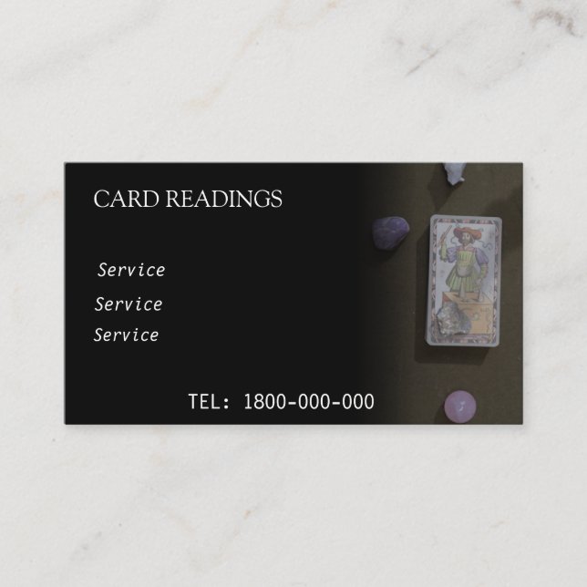 TAROT-LESERKARTE VISITENKARTE (Vorderseite)