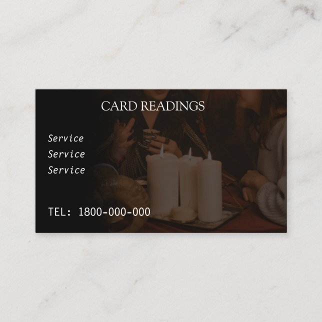TAROT-LESERKARTE VISITENKARTE (Vorderseite)