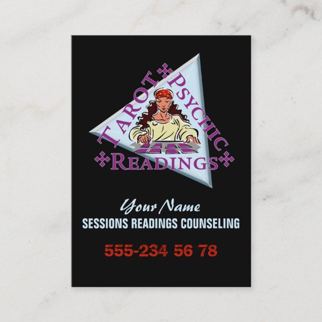 Tarot-Lesung - Geschäfts-Karte Visitenkarte (Vorderseite)