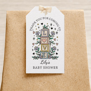 Tarot Liebe Baby Dusche Danke, dass Sie für Geschenkanhänger