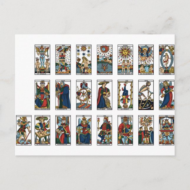 Tarot Major Arcana Postkarte (Vorderseite)