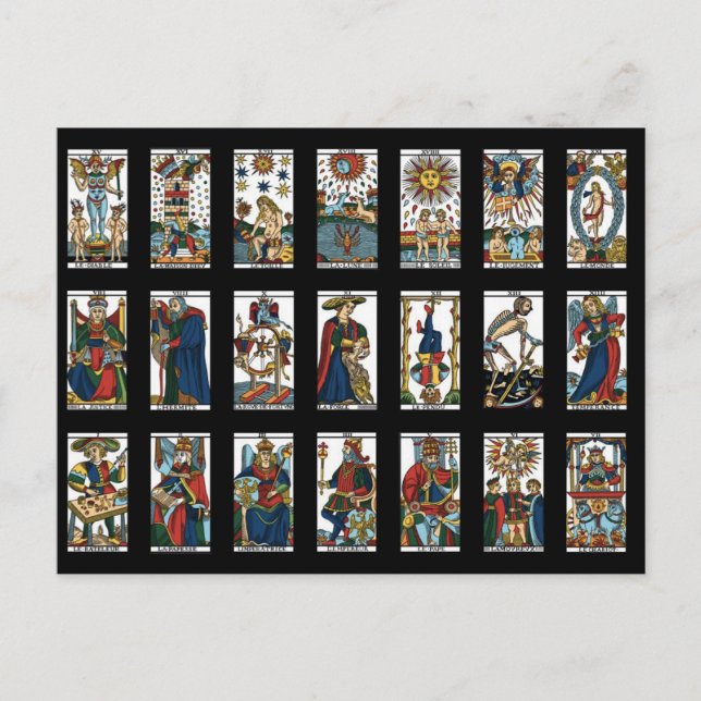 Tarot Major Arcana Postkarte (Vorderseite)