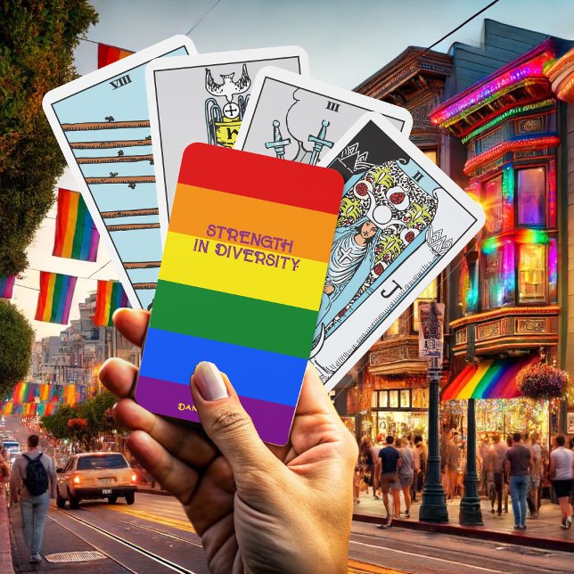 Tarot Monat Festigkeit Diversity Regenbogenflagge Spielkarten (Von Creator hochgeladen)