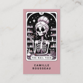Tarot Nageltechniker Rose Pink Visitenkarte