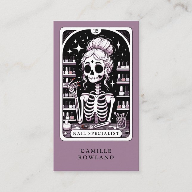 Tarot Nail Salon Business Card Visitenkarte (Vorderseite)