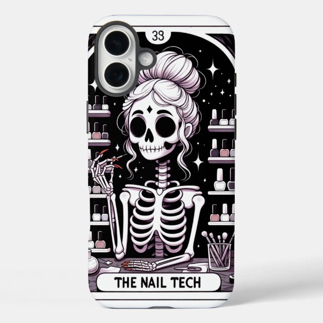 Tarot Nail Technician Business Card iPhone 16 Plus Hülle (Rückseite)