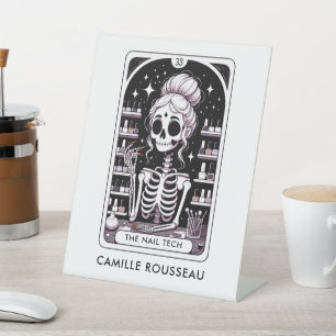 Tarot Nail Technician Personalisiert Business Sockelschild