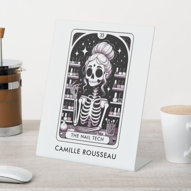 Tarot Nail Technician Personalisiert Business Sockelschild (In SItu)