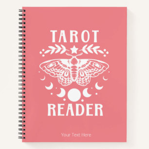 Tarot Reader Moon Phase Moth Stars Notebook Notizbuch