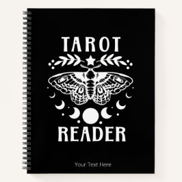 Tarot Reader Moon Phase Moth Stars Notebook Notizbuch