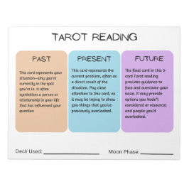 Tarot Reading 11" x 8,5" Notepad Notizblock