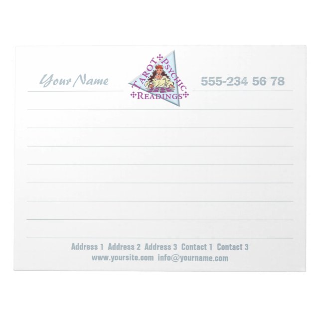 Tarot Reading - Notepad Notizblock (Vorderseite)