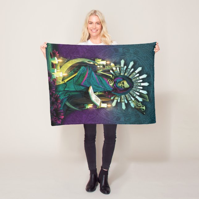 Tarot Sankt Muerte - die hohe Priesterin Fleecedecke (Beispiel)