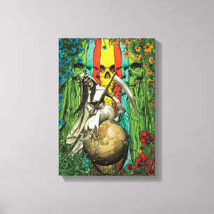 Tarot Sankt Muerte - die Welt Leinwanddruck